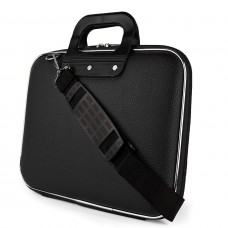 OkaeYa PU Briefcase Bag with Removable Shoulder Strap and Multiple Pockets- Black